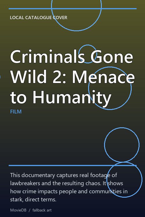 Criminals Gone Wild 2: Menace to Humanity poster