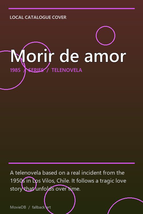 Morir de amor poster