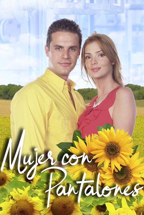 Mujer con pantalones poster