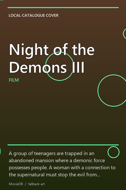 Night of the Demons III poster
