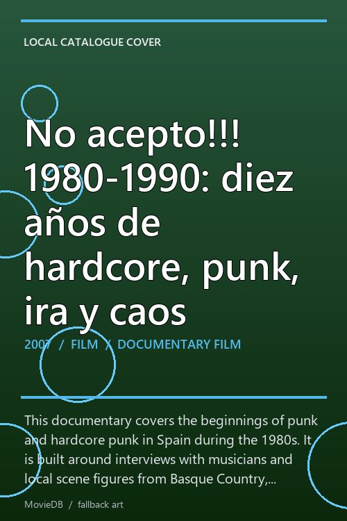 No acepto!!! 1980-1990: diez años de hardcore, punk, ira y caos poster