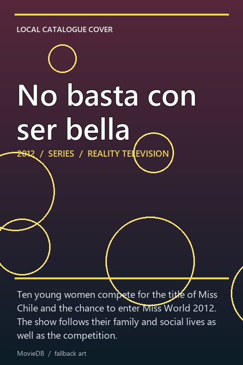 No basta con ser bella poster