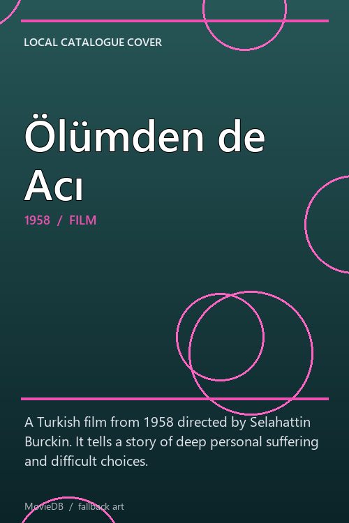 Ölümden de Acı poster
