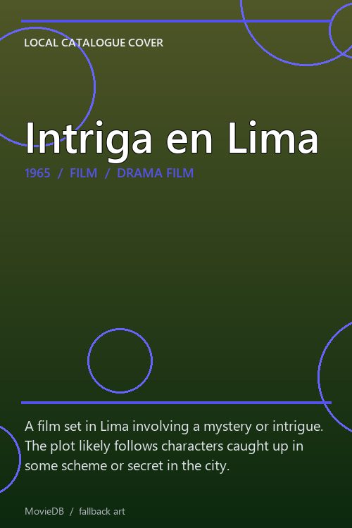 Intriga en Lima poster