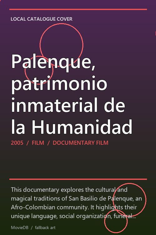 Palenque, patrimonio inmaterial de la Humanidad poster
