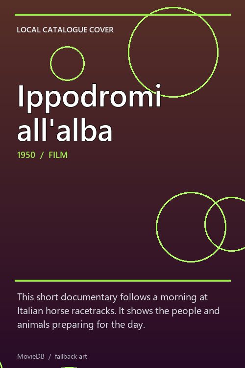 Ippodromi all'alba poster