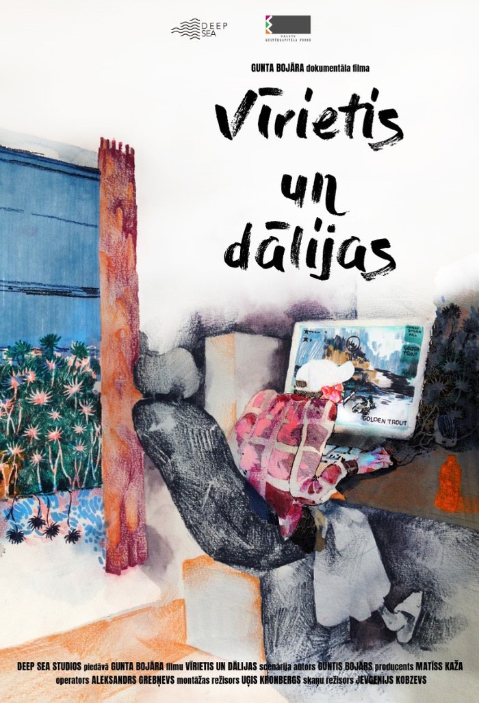 Vīrietis un dālijas poster