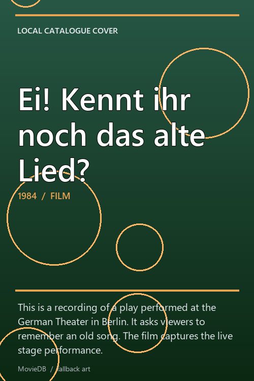 Ei! Kennt ihr noch das alte Lied? poster