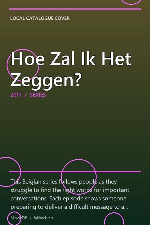 Hoe Zal Ik Het Zeggen? poster