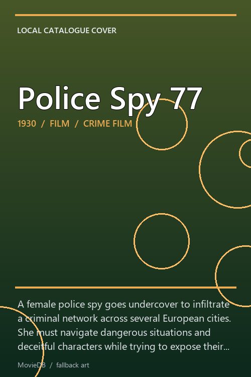 Police Spy 77 poster