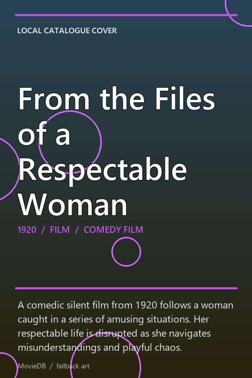 From the Files of a Respectable Woman poster