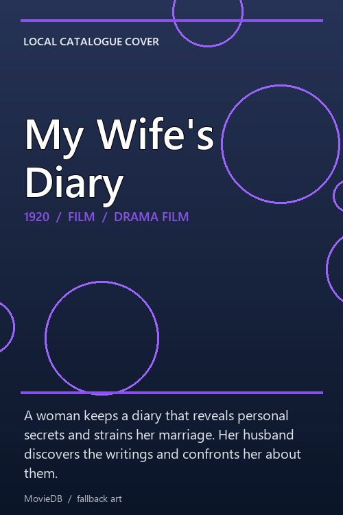 My Wife's Diary poster