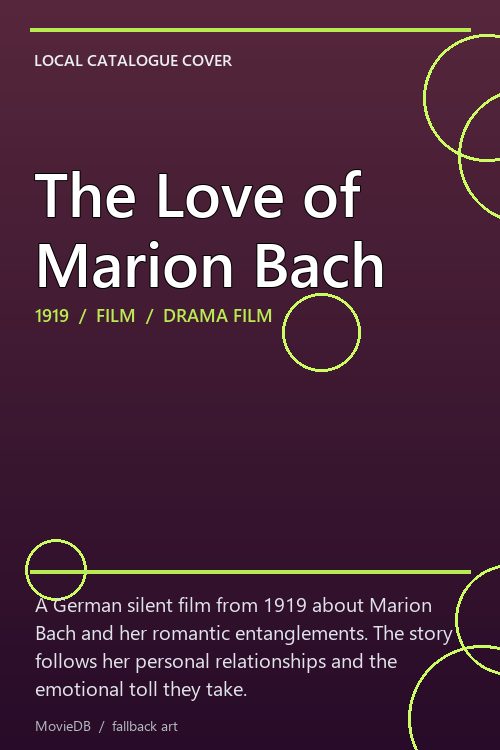 The Love of Marion Bach poster