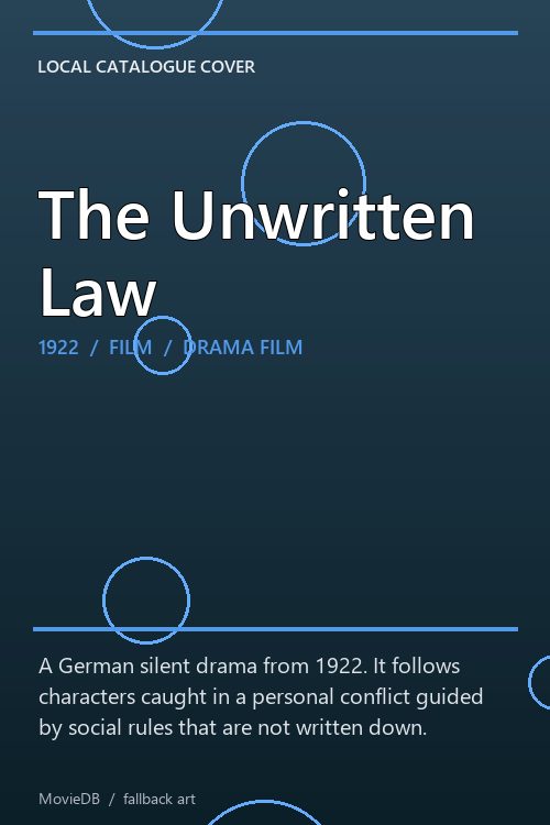 The Unwritten Law poster