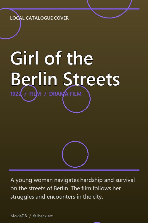 Girl of the Berlin Streets poster