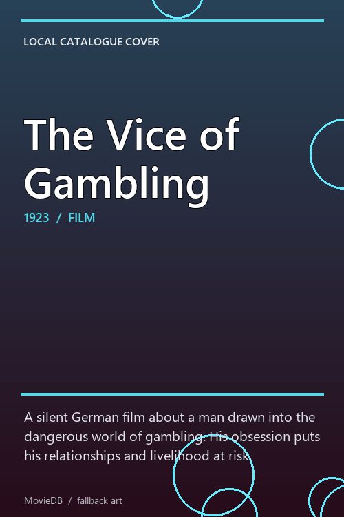The Vice of Gambling poster