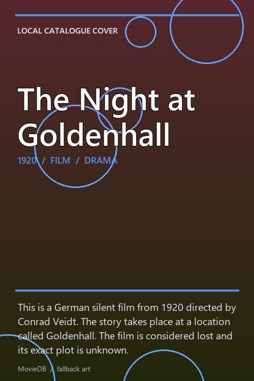 The Night at Goldenhall poster