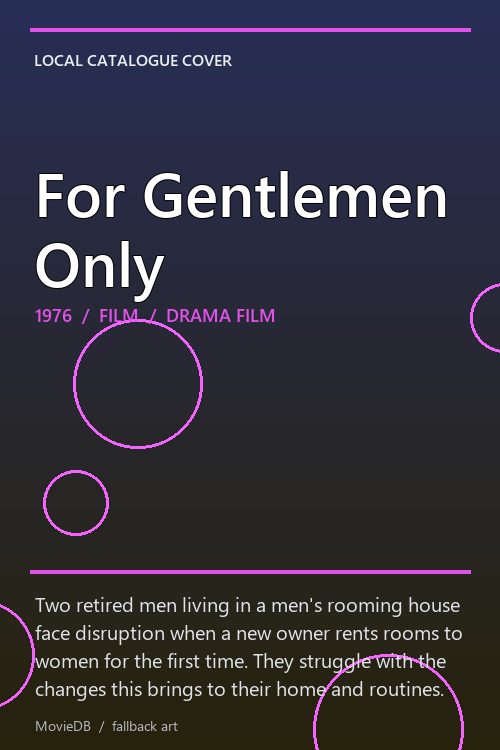 For Gentlemen Only poster