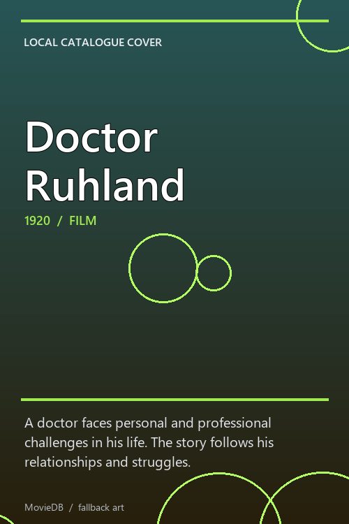 Doctor Ruhland poster