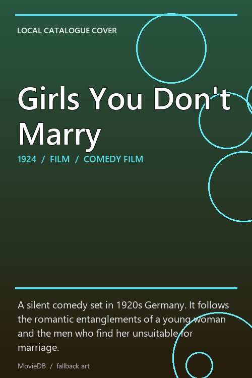 Girls You Don't Marry poster