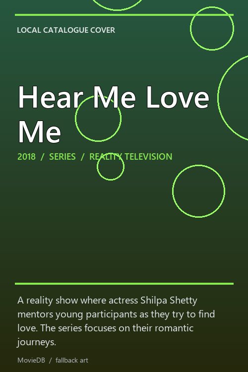 Hear Me Love Me poster