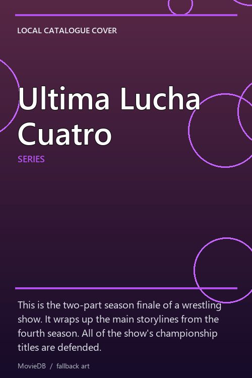 Ultima Lucha Cuatro poster