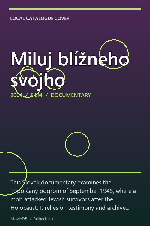 Miluj blížneho svojho poster