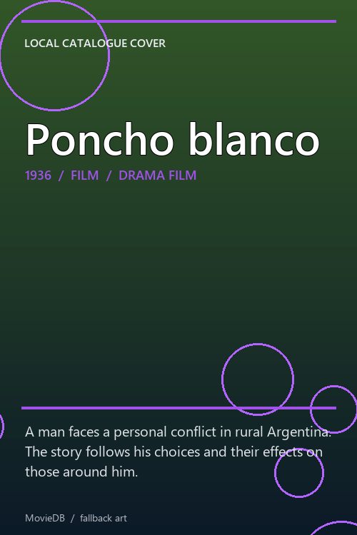 Poncho blanco poster
