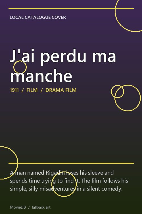 J'ai perdu ma manche poster