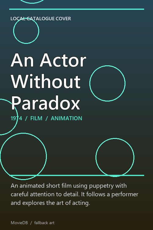 An Actor Without Paradox poster