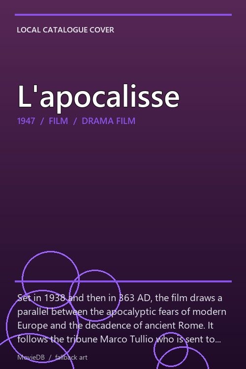 L'apocalisse poster