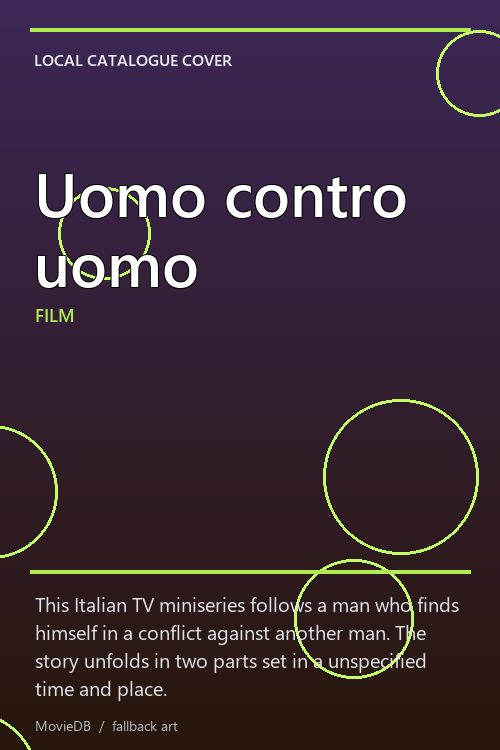 Uomo contro uomo poster