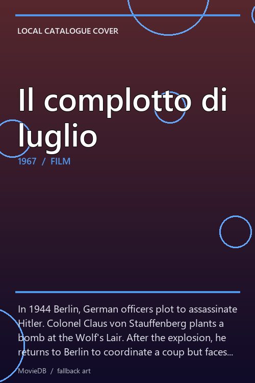 Il complotto di luglio poster