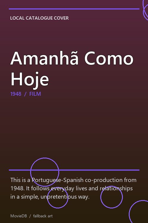 Amanhã Como Hoje poster
