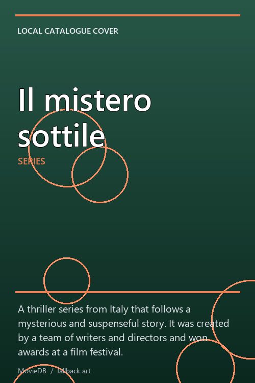Il mistero sottile poster
