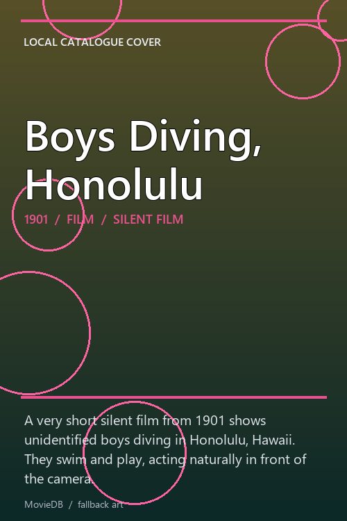 Boys Diving, Honolulu poster
