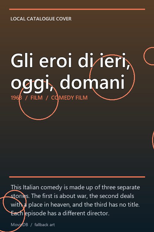 Gli eroi di ieri, oggi, domani poster