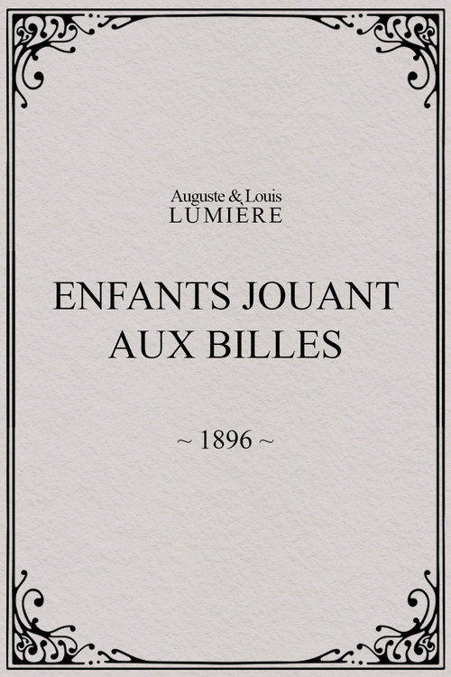 Enfants jouant aux billes poster