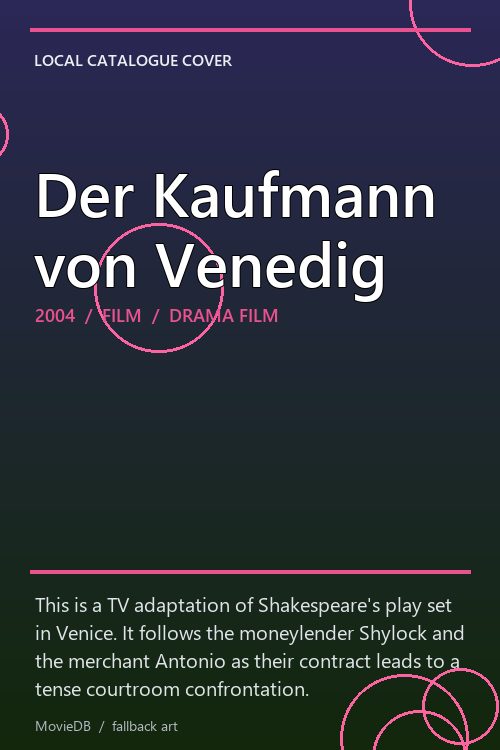 Der Kaufmann von Venedig poster
