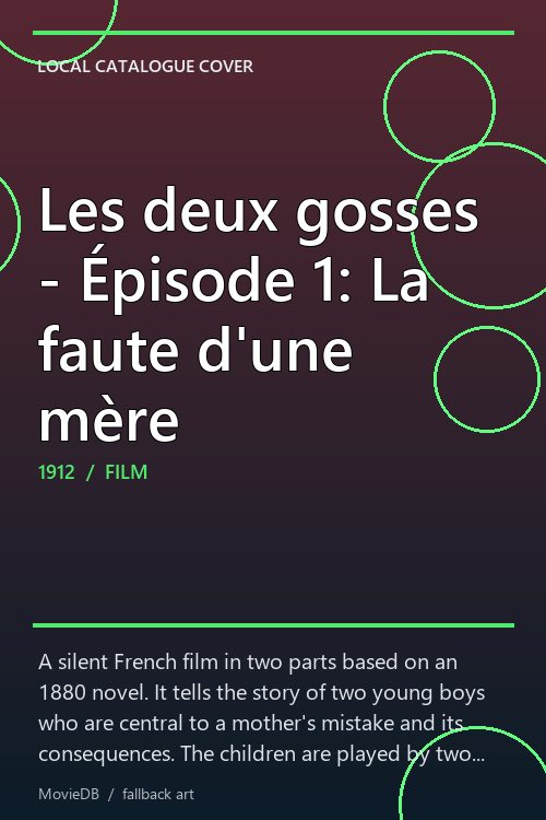 Les deux gosses - Épisode 1: La faute d'une mère poster