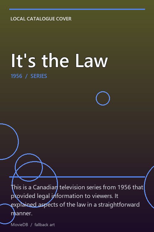 It's the Law poster