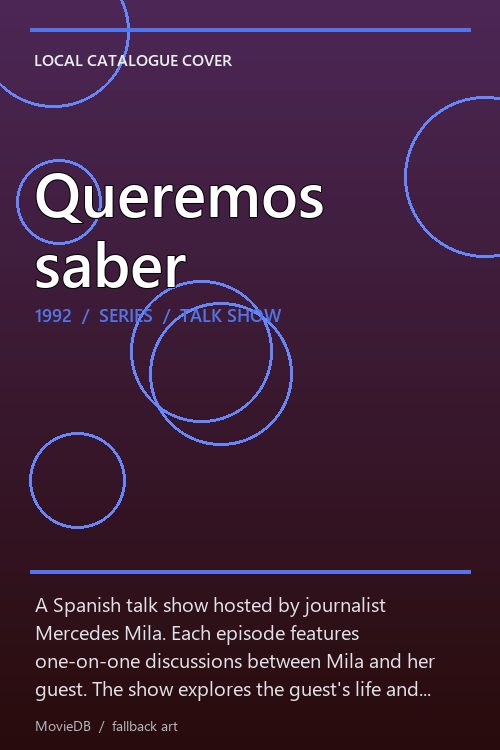 Queremos saber poster