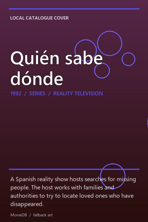 Quién sabe dónde poster