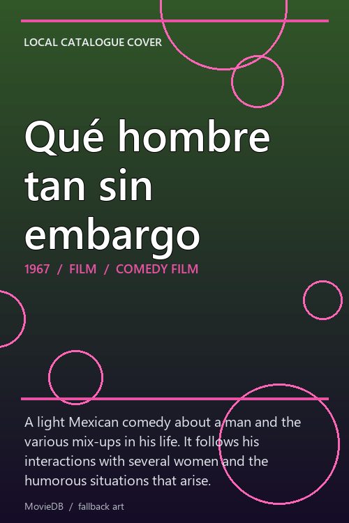 Qué hombre tan sin embargo poster