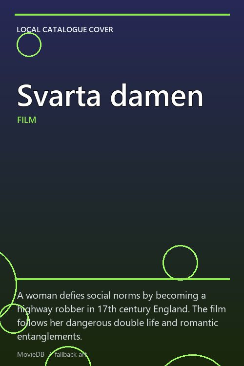 Svarta damen poster