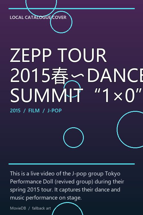 ZEPP TOUR 2015春〜DANCE SUMMIT“1×0”ver3.0〜 poster
