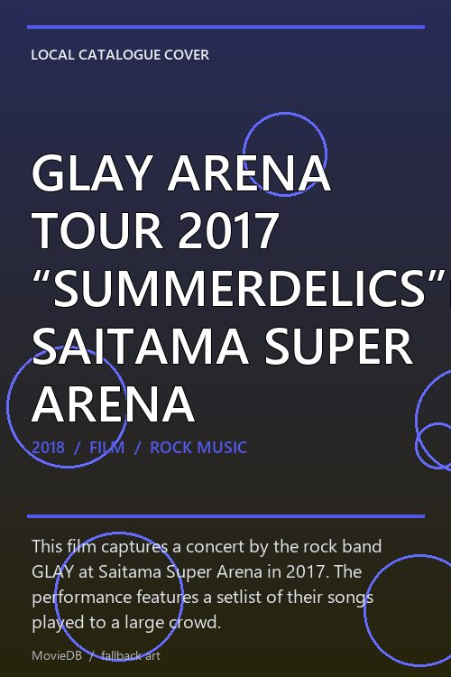 GLAY ARENA TOUR 2017 “SUMMERDELICS”in SAITAMA SUPER ARENA poster