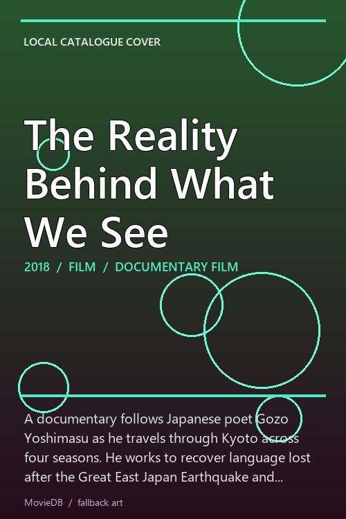 The Reality Behind What We See poster