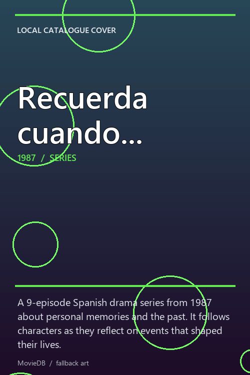 Recuerda cuando... poster