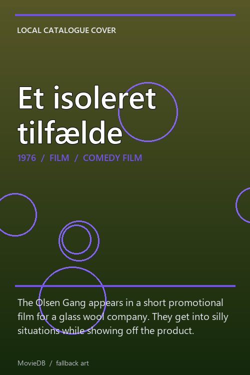 Et isoleret tilfælde poster